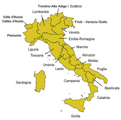Регионы Италии
