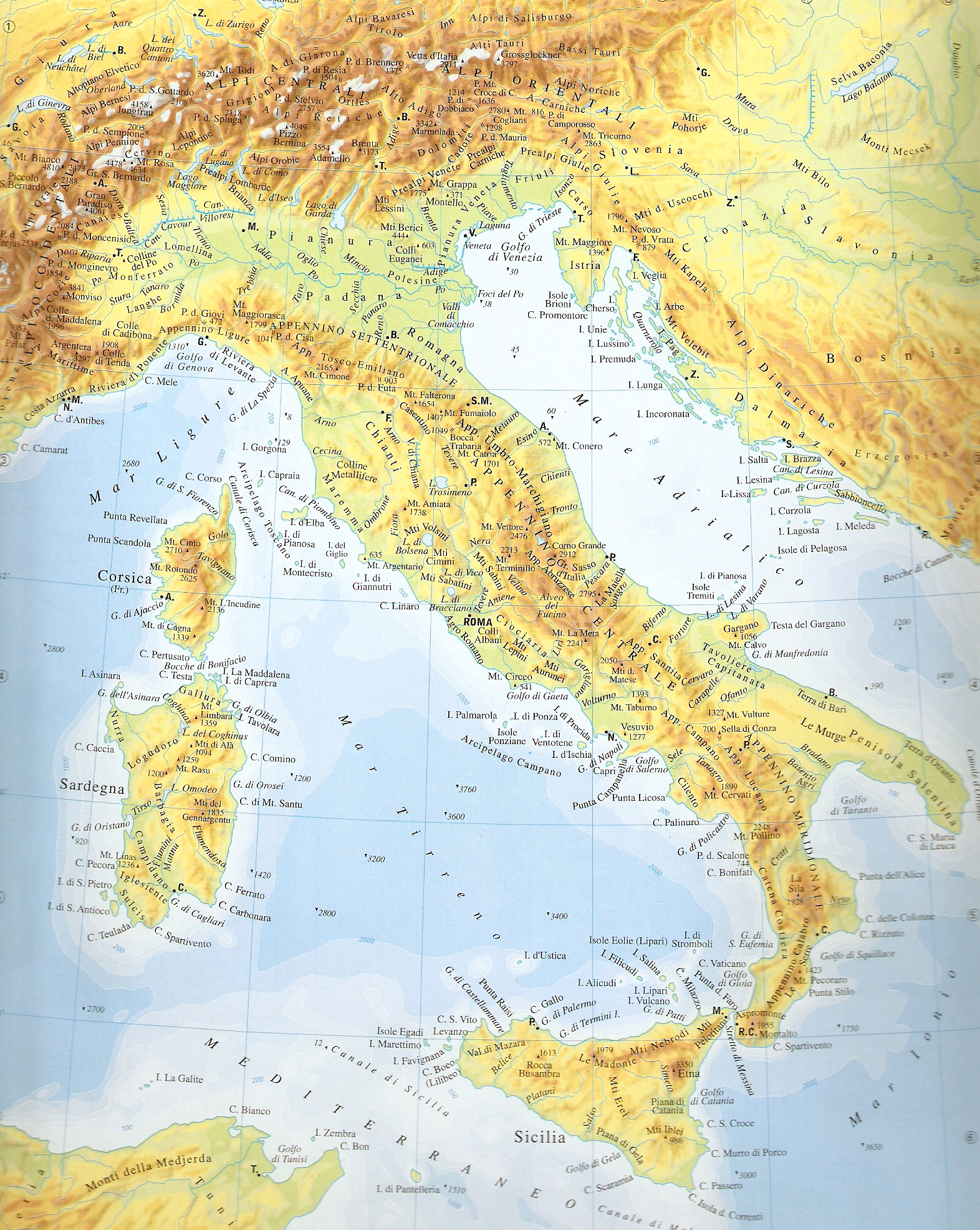 Карта Италии Фото telegraph