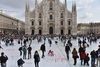 Милан, гигантский белый холст, чтобы высказаться против насилия