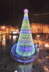 Турин: рождественская ель "hi-tech" заблистала огнями