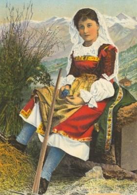 Женский национальный калабрийский костюм
