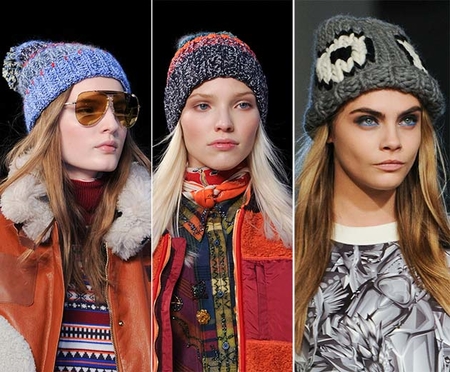 Женские вязаные шапки на осень и зиму фото, как подобрать головной убор